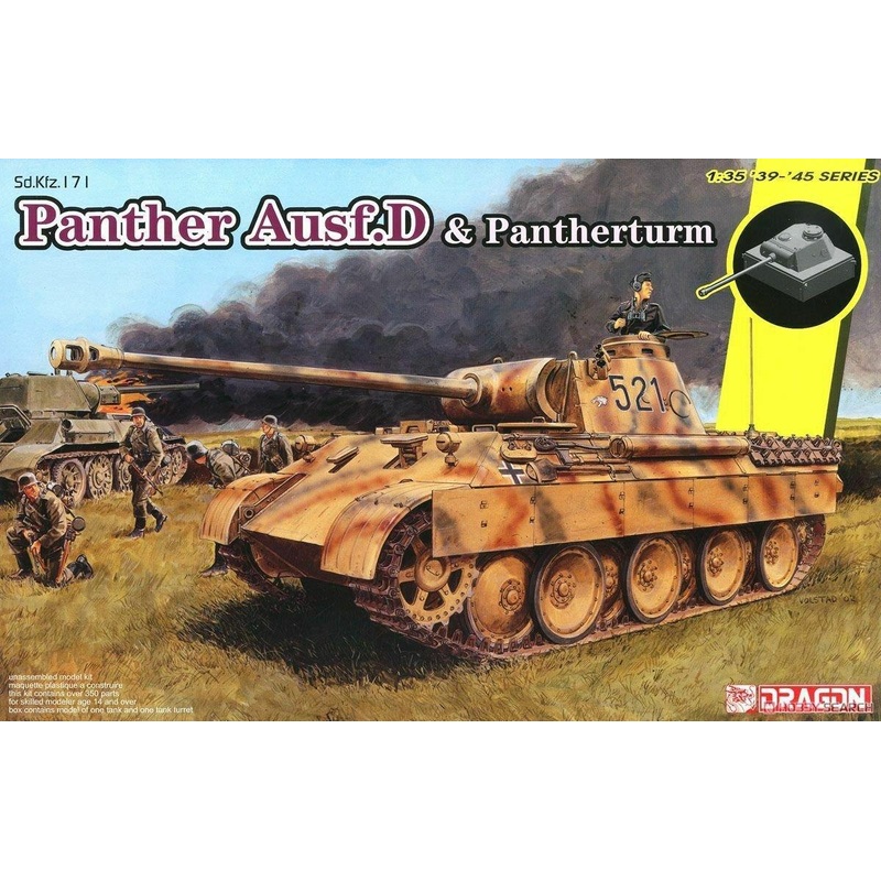 Dragon 1/35 scale WW2 German SD KFZ 171 PANTHER AUSF D WITH PANTHERTURM