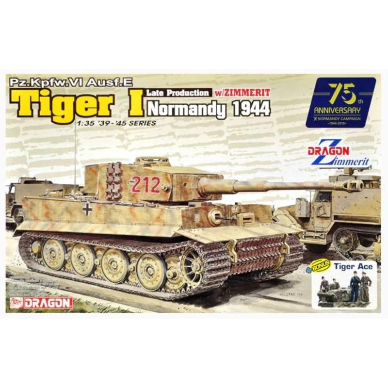 Dragon 1/35 TIGER I LATE PRODUCTION W/ZIMMERIT (NORMANDY 1944)