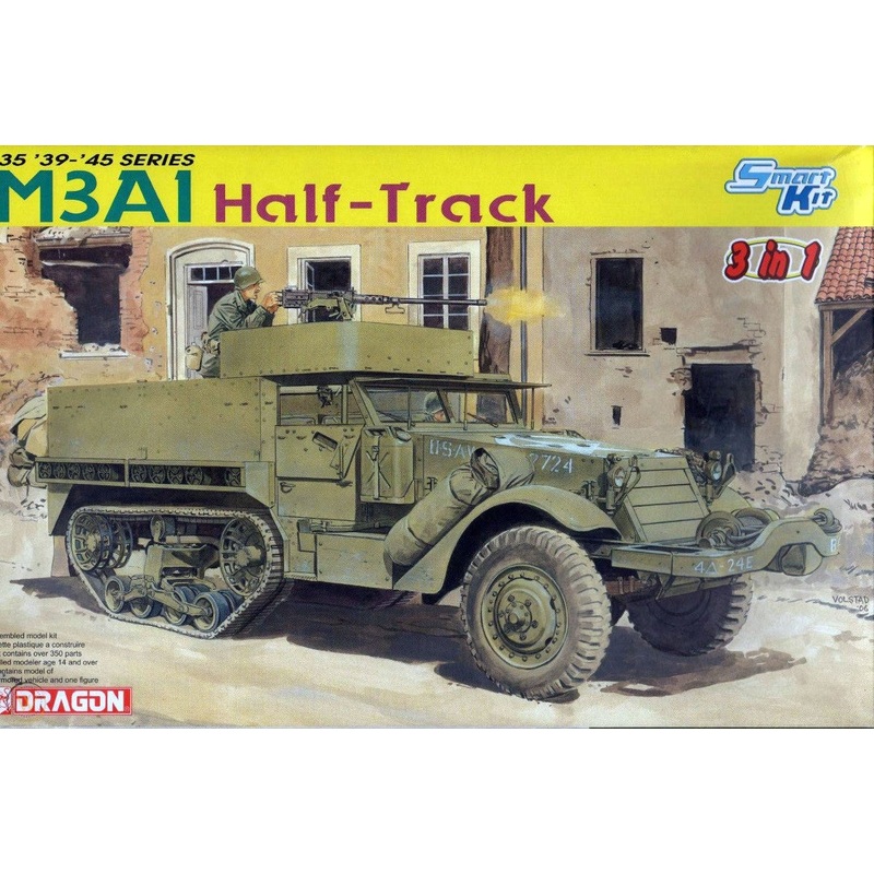 DRAGON 1/35 WW2 A3A1 HALF TRACK (3 IN 1)model kit (Options to assemble: M3, M3A1 or M3A2)