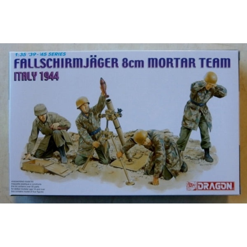 Dragon 1/35 WW2 German FALLSCHIRMJAGER 8CM MORTAR TEAM