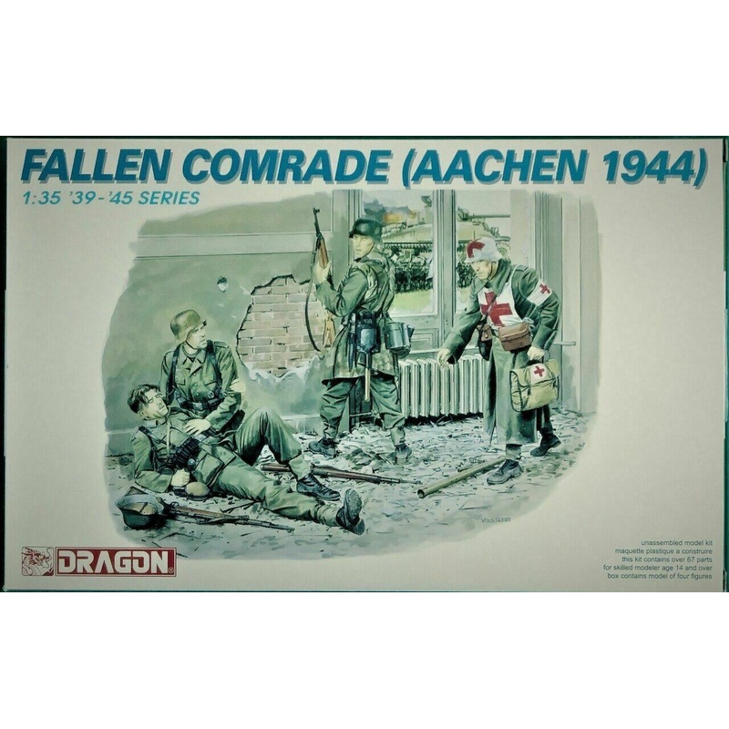 Dragon 1/35 WW2 German infantry set Fallen Comrade (Aachen 1944)