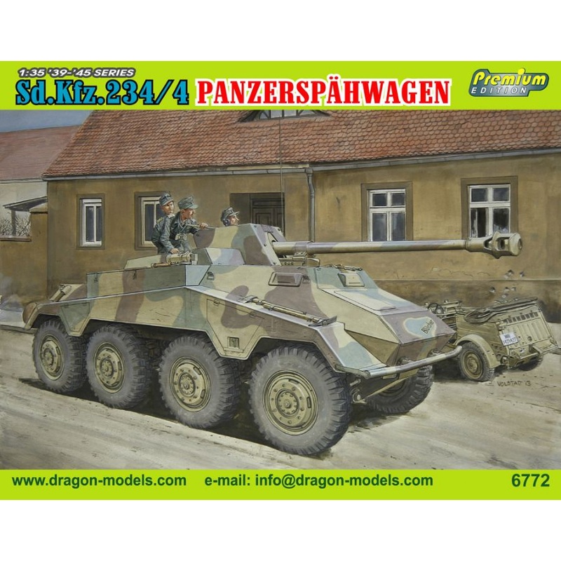 Dragon 1/35 WW2 German SDKFZ 234/4 PANZERPAHWAGON (PREMIUM EDITION)