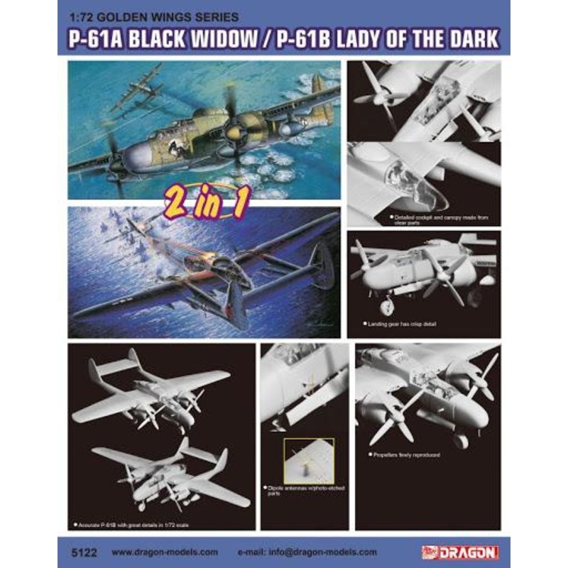 Dragon1/72 North-American P-61A/B Black Widow #5122