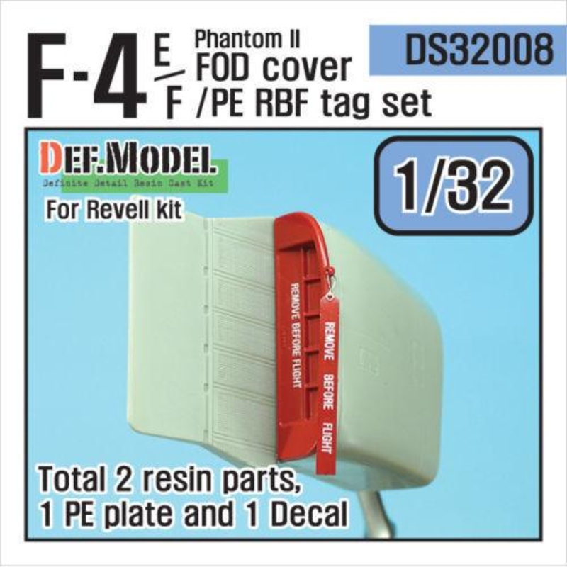 F-4E Phantom II FOD cover PE RBF tag set (for Revell 1/32)