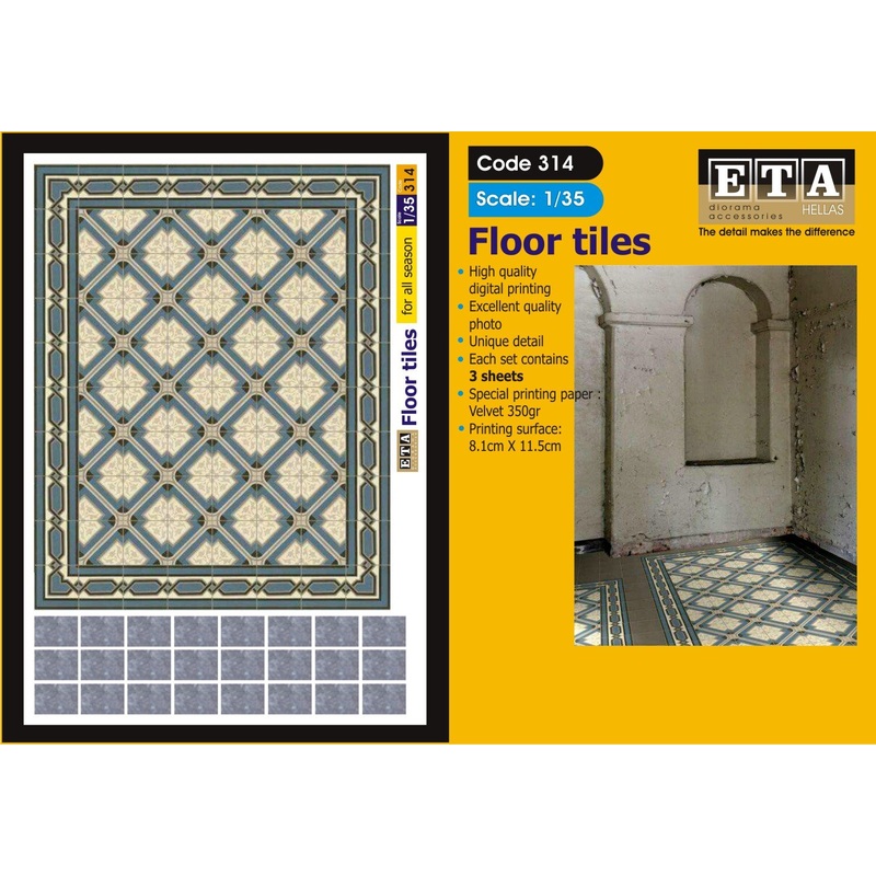 Floor tiles suitable for 1/35 scale