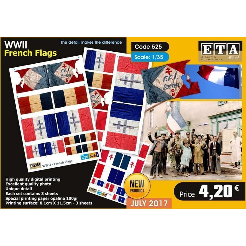 FRANCE – flags 1/35 scale