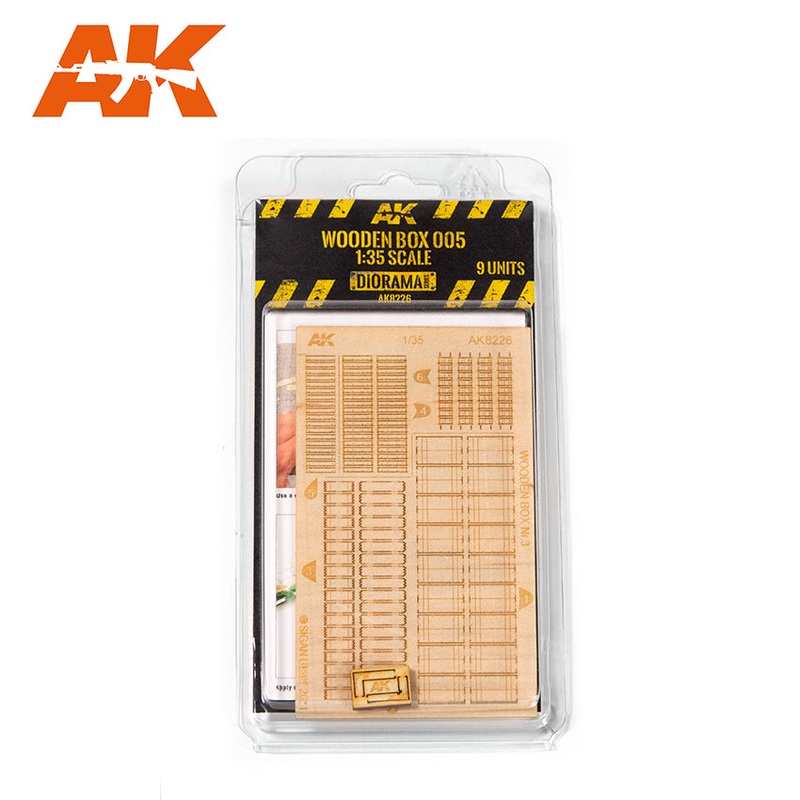 AK Interactive 1/35 scale LASER CUT WOODEN BOX 005  9 UNITS