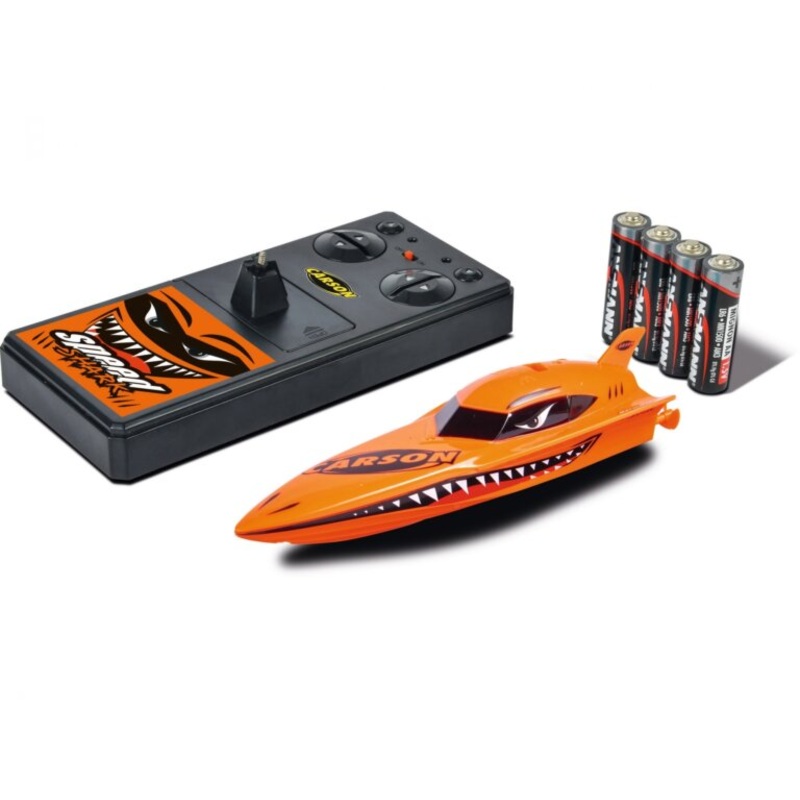 CARSON Radio Control mini Speed boat Shark Nano 2.0 2.4G 100% RTR orange