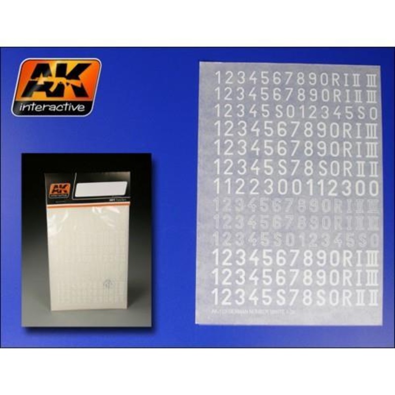 GERMAN NUMBER WHITE 1/35