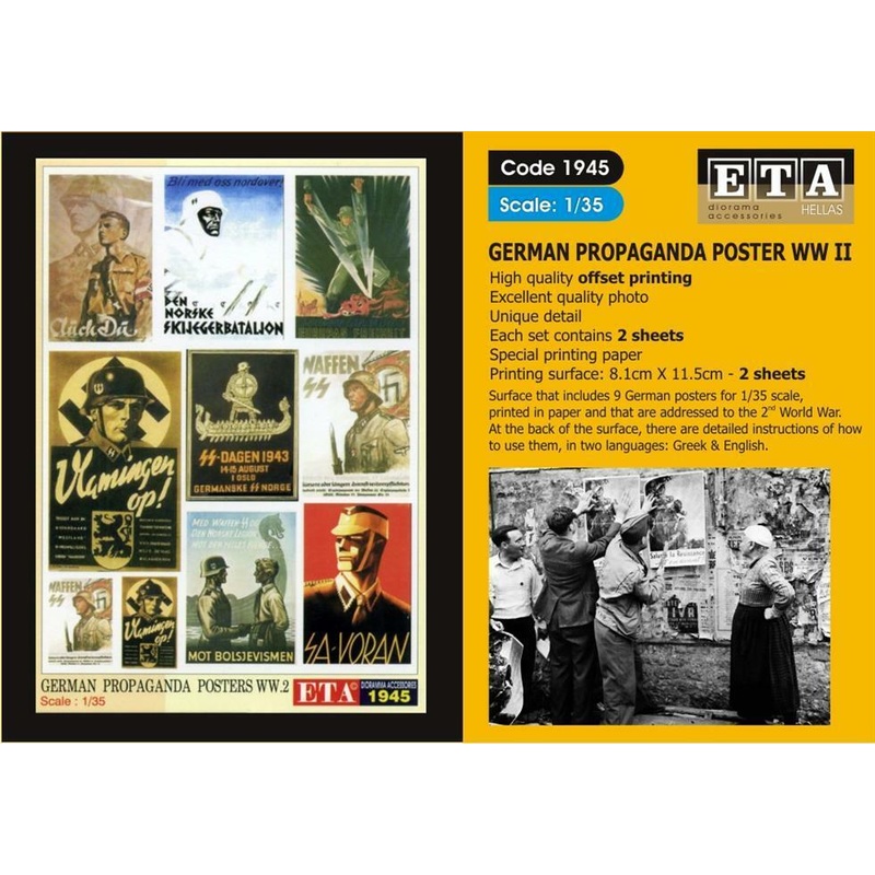 GERMAN PROPAGANDA POSTERS WW II Suit scales 1/35