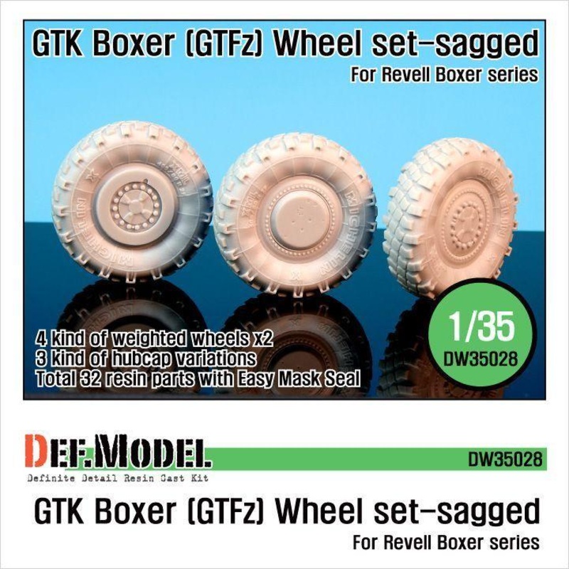 GTK Boxer (GTFz) Sagged Wheel set (for Revell 1/35)