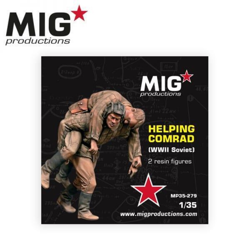 HELPING COMRAD (WWII SOVIET) 1/35 scale resin model kit