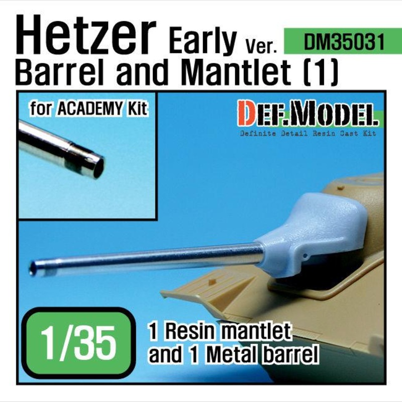 Hetzer Early type Barrel Mantlet set (for Academy 1/35)