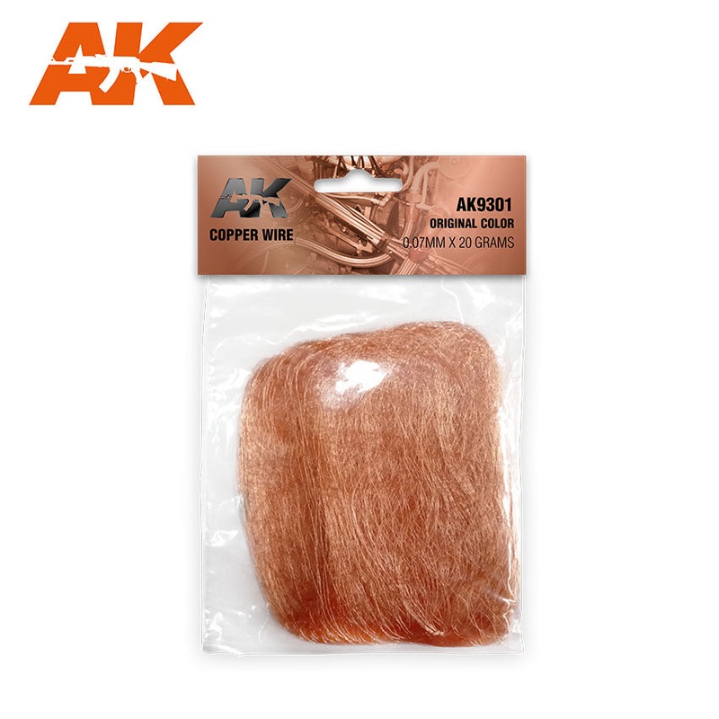 AK Interactive COPPER WIRE 0.07MM  X 20 GRAMS. ORIGINAL COLOR