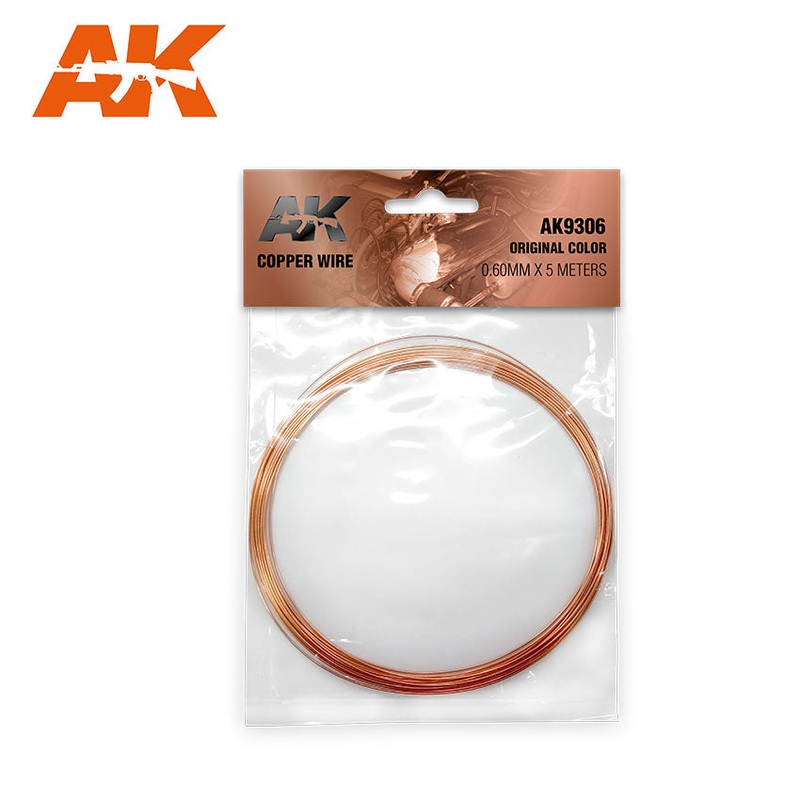 AK Interactive COPPER WIRE 0.60MM  X 5 METERS. ORIGINAL COLOR