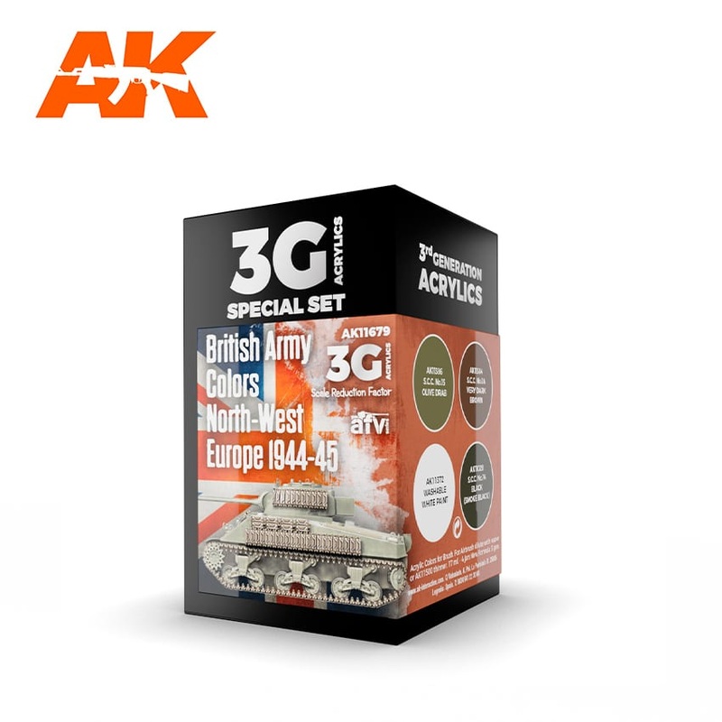 AK Interactive GEN 3 -BRITISH ARMY COLORS NORTH-WEST EUROPE 1944-45