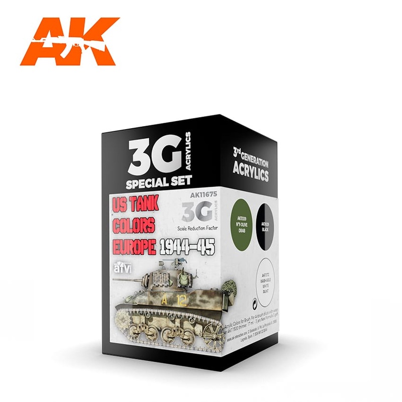 AK Interactive GEN 3 -US TANK COLORS EUROPE 1944-45