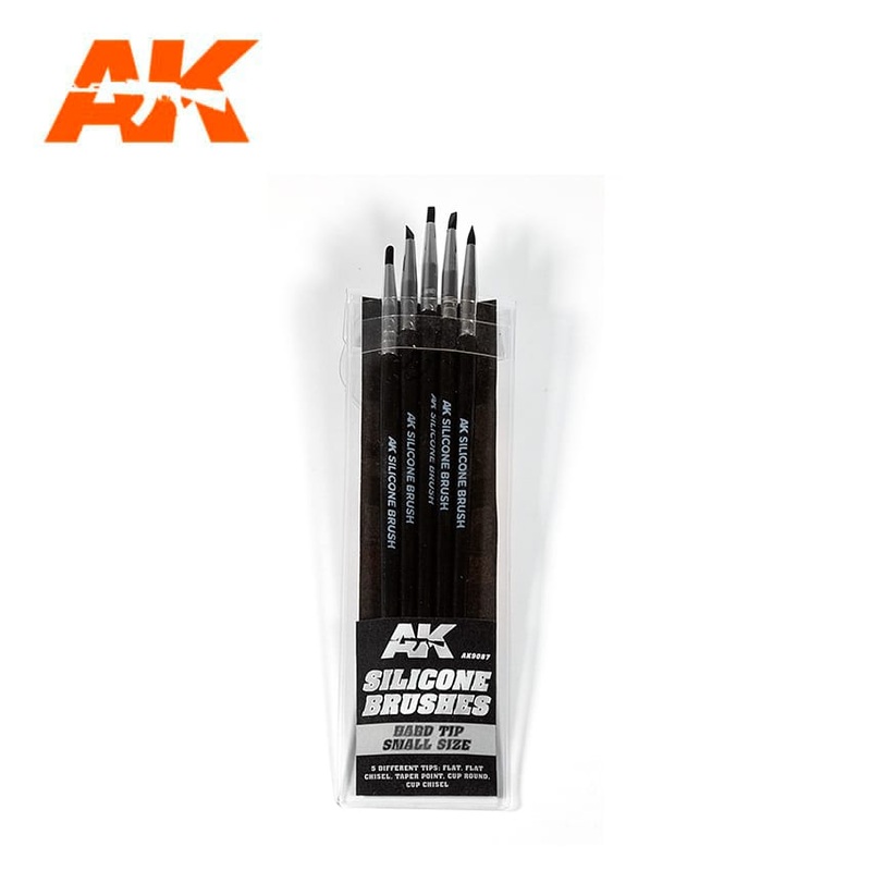 AK Interactive SILICONE BRUSHES HARD TIP SMALL (5 SILICONE PENCILS)