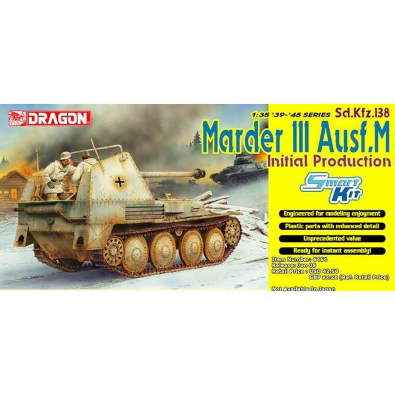 Dragon 1/35 scale WW2 German MARDER III AUSF M INITIAL PRODUCTION