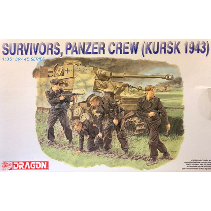 Dragon 1/35 scale WW2 German Panzer Crew Survivors Kursk 1943