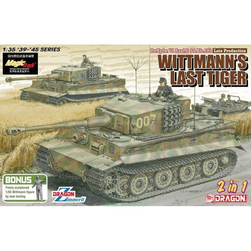 Dragon 1/35 scale WW2 German WITTMANN’S LAST TIGER with Zimmerit