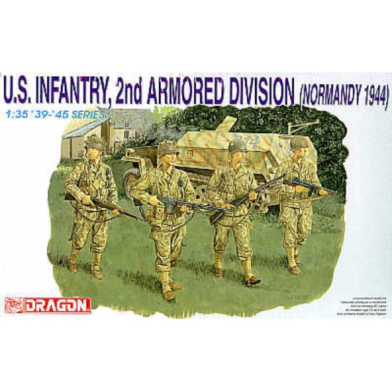 Dragon 1/35 scale WW2 US INFANTRY 2ND ARMOURED DIVISION (NORMANDY 1944)