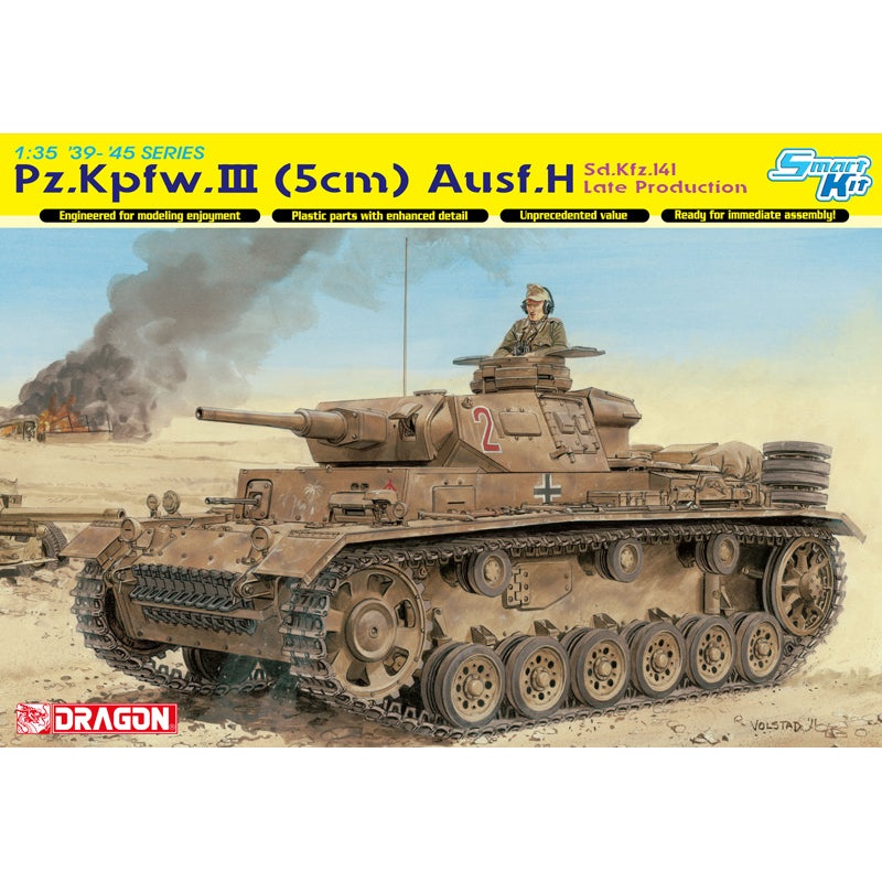 Dragon 1/35 WW2 German Pz.Kpfw.III (5cm) Ausf.H Late tank
