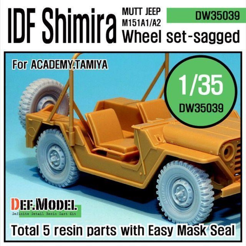 IDF M151 Shimira sagged wheel set (for Academy 1/35)