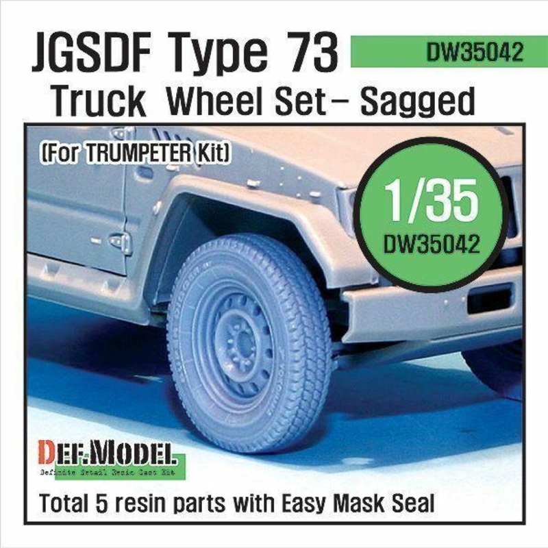 JGSDF Type 73 Light Truck Sagged Wheel set (for Trumpeter 1/35)