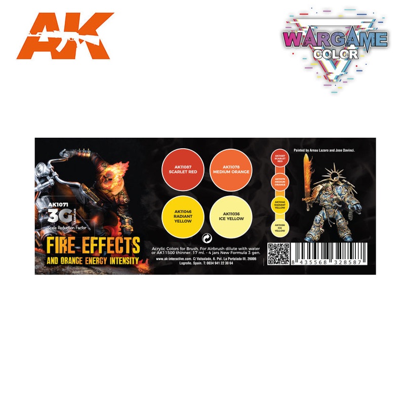 AK Interactive – WARGAME COLOR SET. FIRE EFFECTS