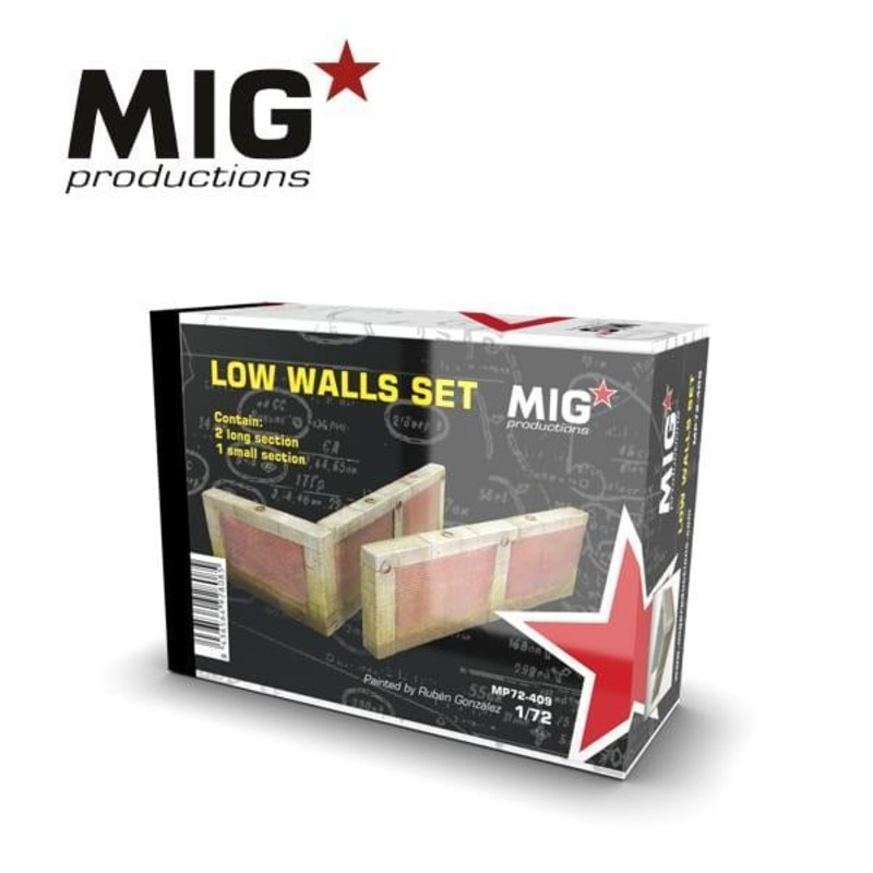 LOW WALLS SET 1/72 scale resin model kit