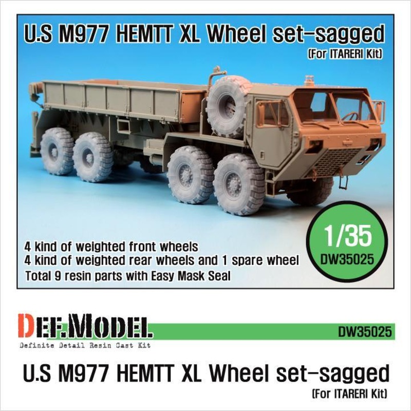 M977 HEMTT XL Sagged Wheel set (for Italeri 1/35)