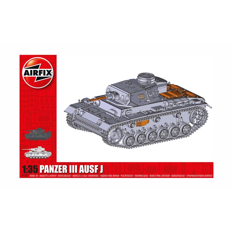 Airfix A1378 Panzer III AUSF J German Tank 1:35 Model Kit
