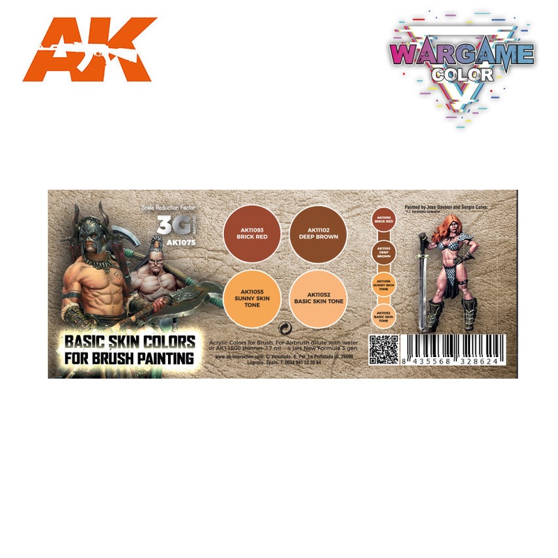 AK Interactive – WARGAME COLOR SET. BASIC SKIN COLORS