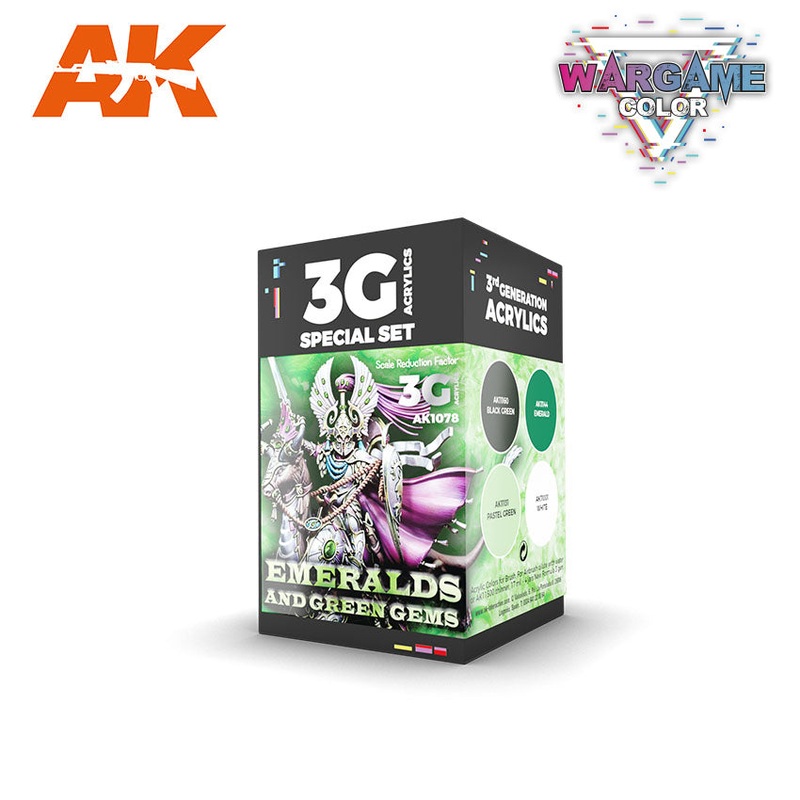 AK Interactive – WARGAME COLOR SET. EMERALDS AND GREEN GEMS