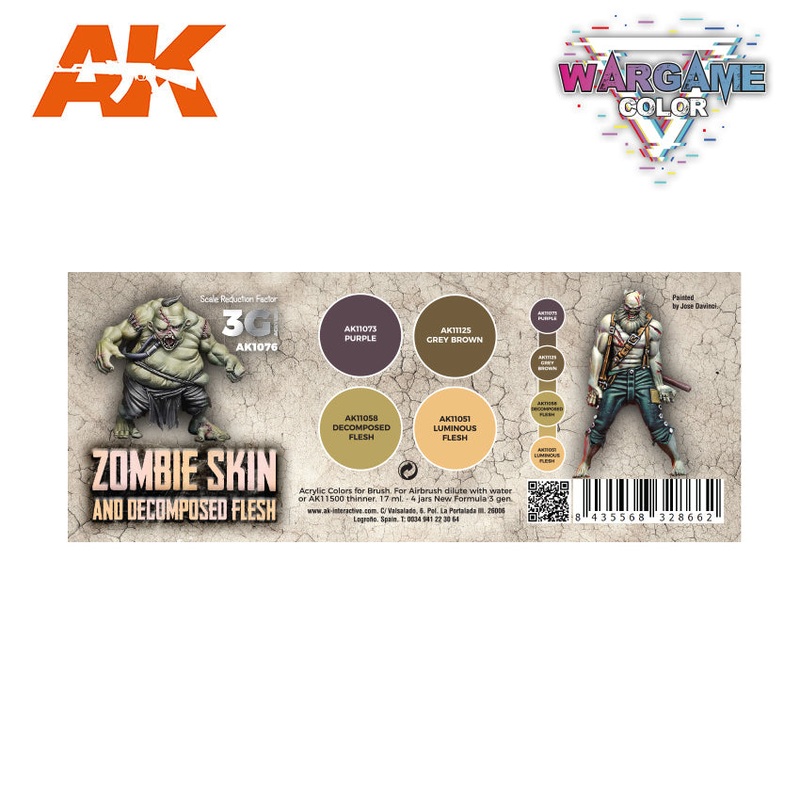 AK Interactive – WARGAME COLOR SET. ZOMBIE SKIN