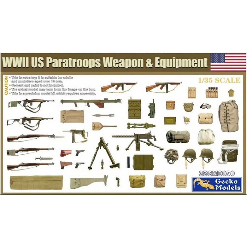 Gecko Models 0050 WWII US Paratroops Weapon & Equipment 1:35 Plastic Model
