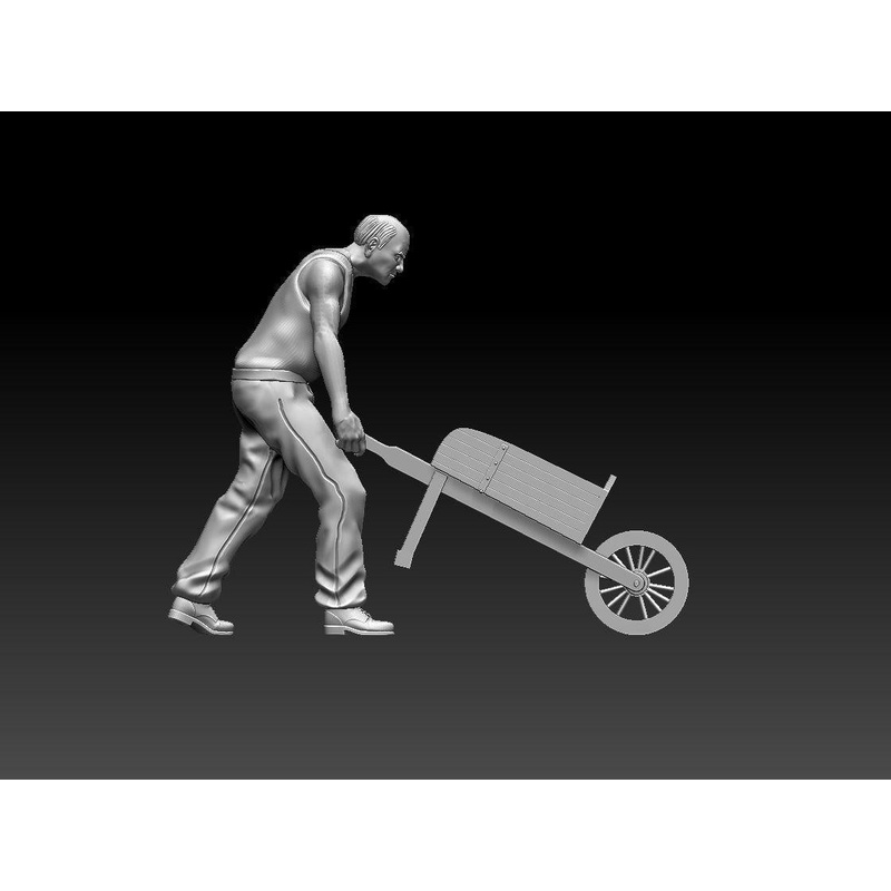 Homefront 1/35 scale 1940’s era man pushing barrow