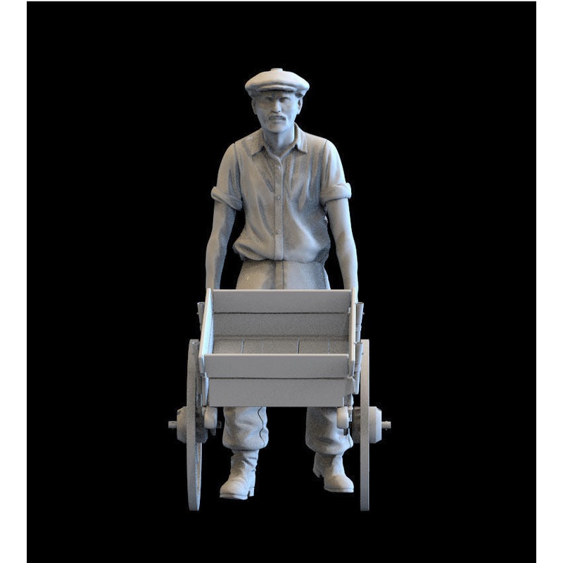 Homefront 1/35 scale 1940’s era man with cart