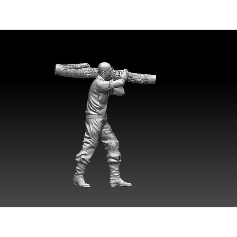 Homefront 1/35 scale man carrying log on shoulder