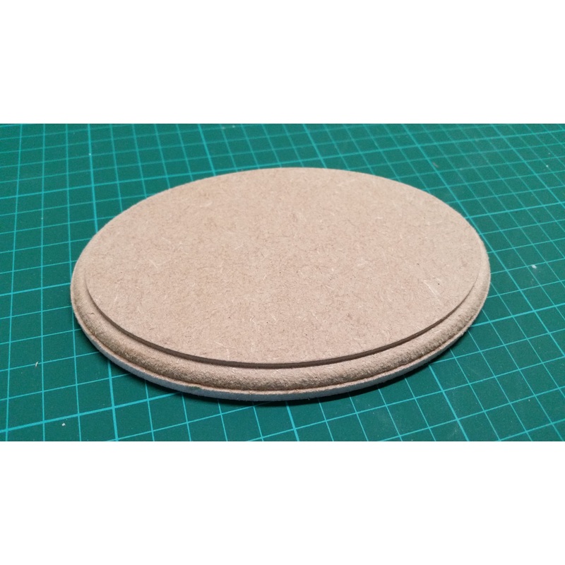 MDF Wooden display base Oval 130mm x 57mm display area