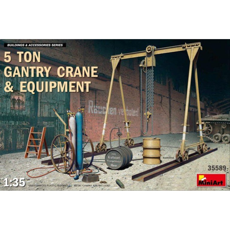 Miniart 1:35 – 5 Ton Gantry Crane & Equipment