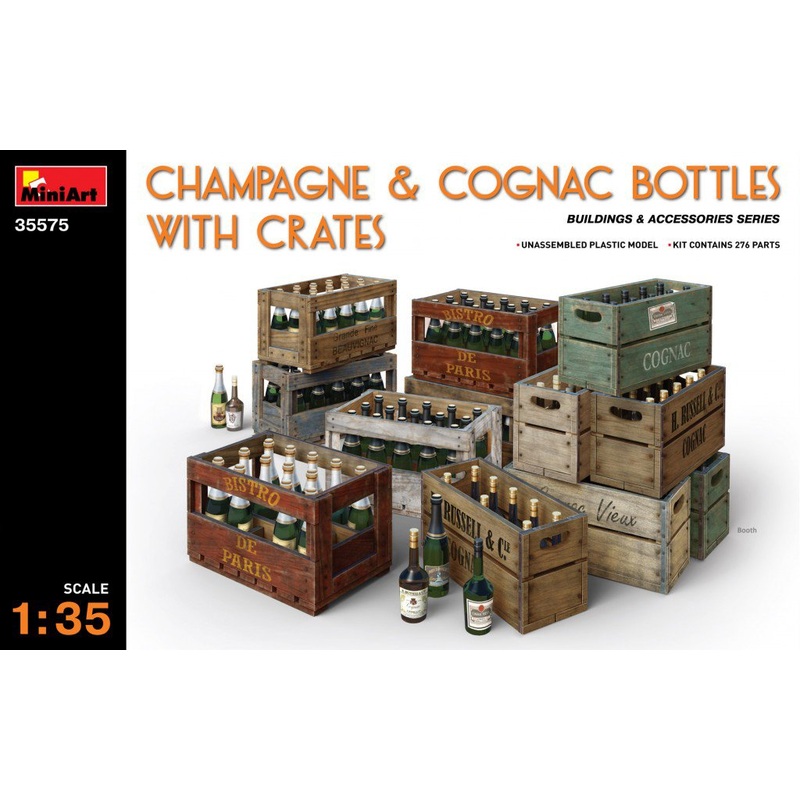 Miniart 1:35 – Champagne & Cognac Bottles with Crates