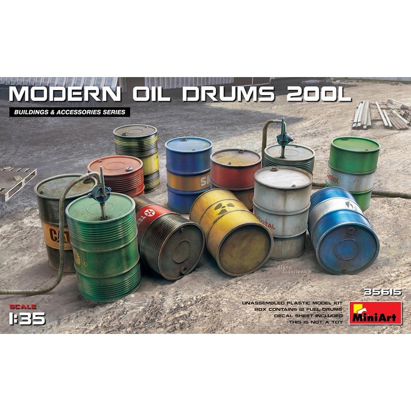 Miniart 1:35 – Modern Oil Drums (200l