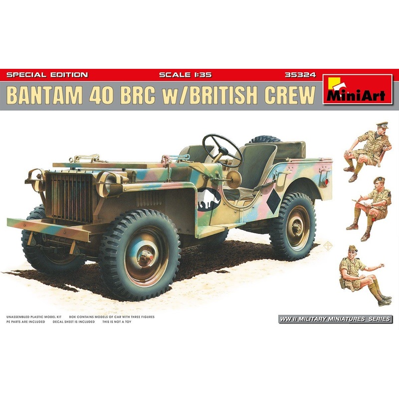 Miniart 1/35 scale BANTAM 40 BRC w/BRITISH CREW. SPECIAL EDITION