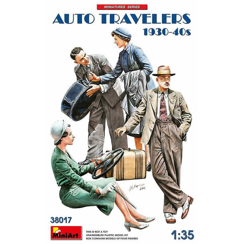 Miniart 1/35 scale Figure kit AUTO TRAVELERS 1930-40S WW2 era Civilian passengers