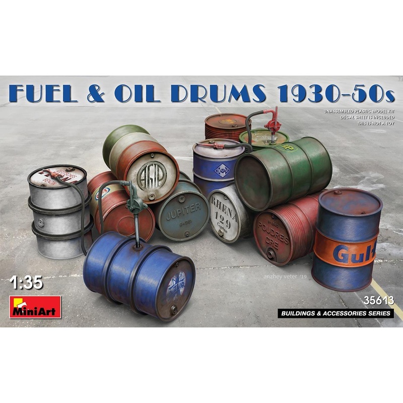 miniart 1/35 scale FUEL & OIL DRUMS 1930-50s