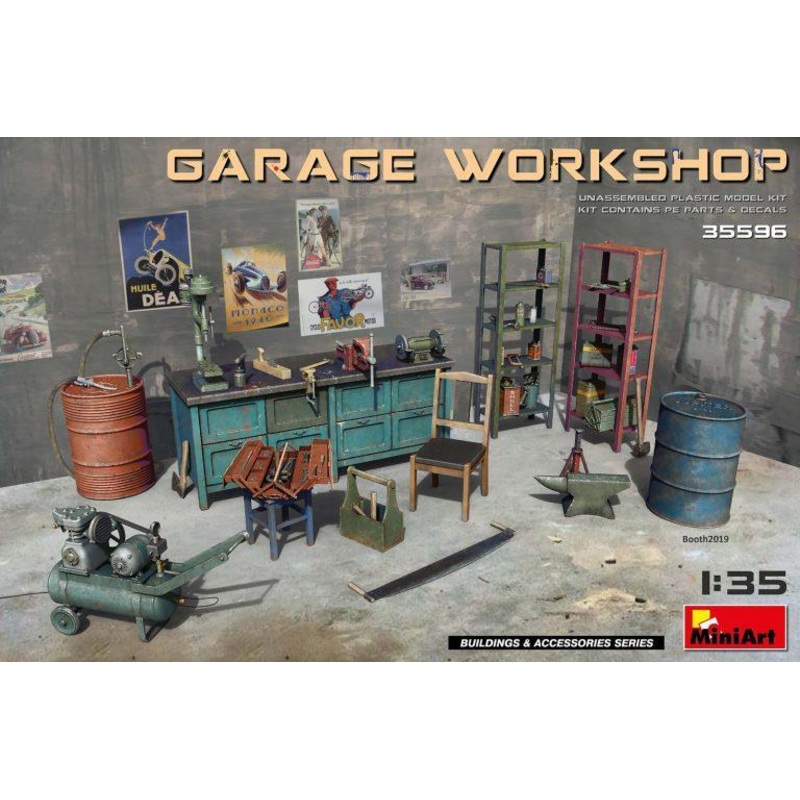 Miniart 1/35 scale Garage workshop