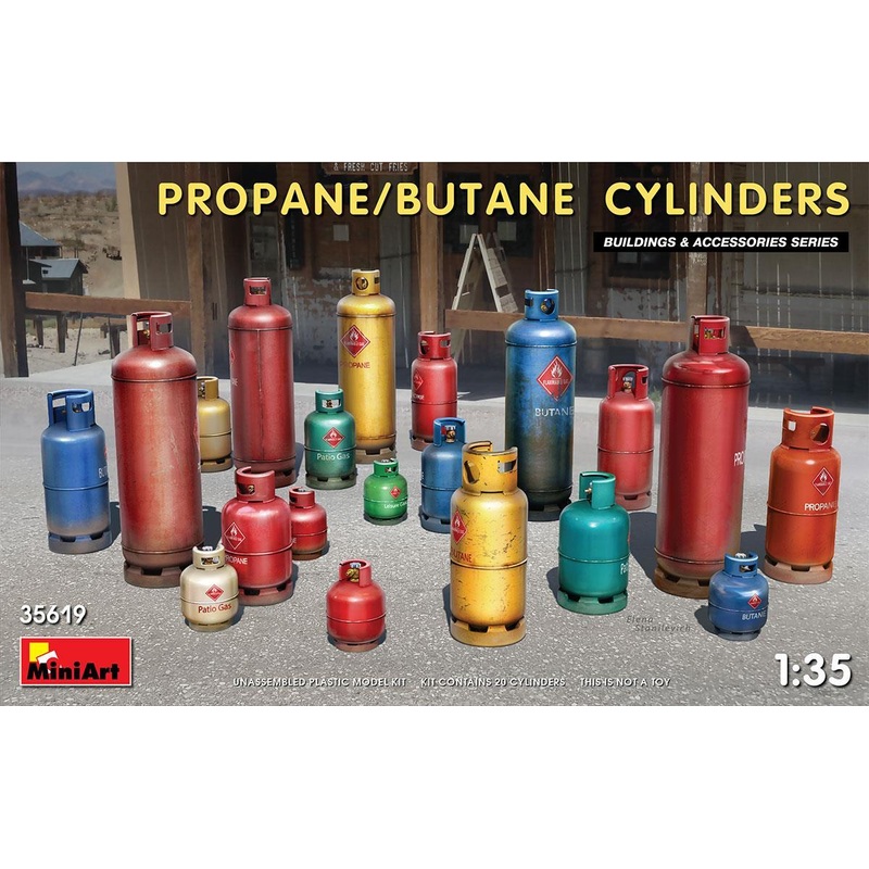 Miniart 1/35 scale PROPANE/BUTANE CYLINDERS