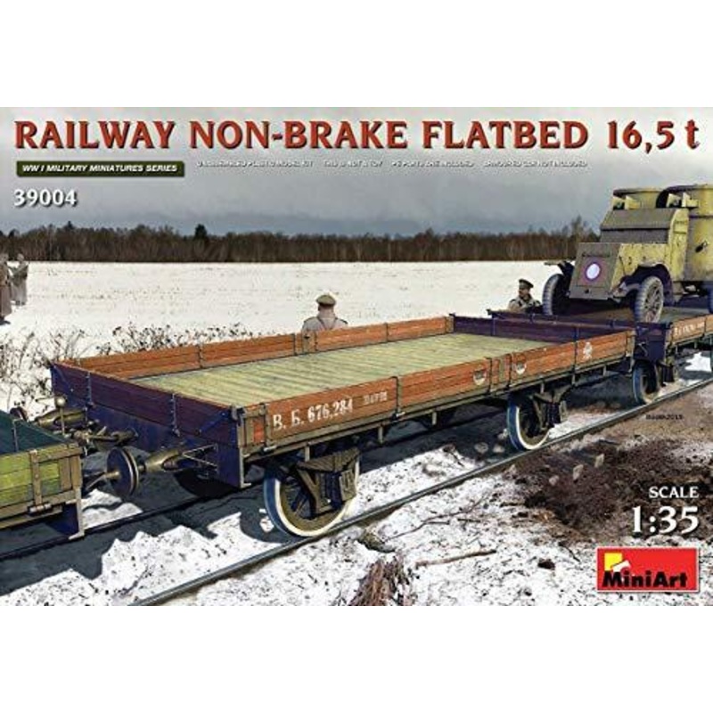 Miniart 1/35 scale RAILWAY NON-BRAKE FLATBED 16,5 t
